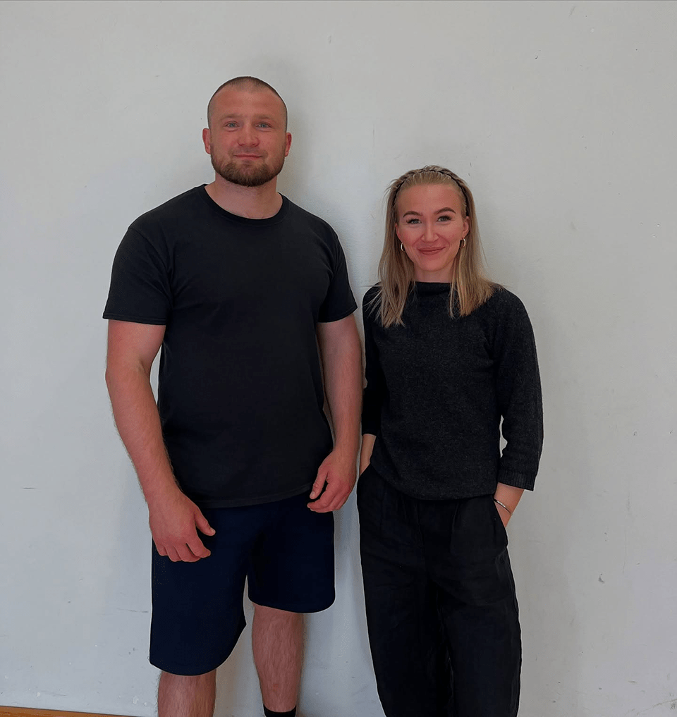 Ida ja Ruslan harjoittelemassa